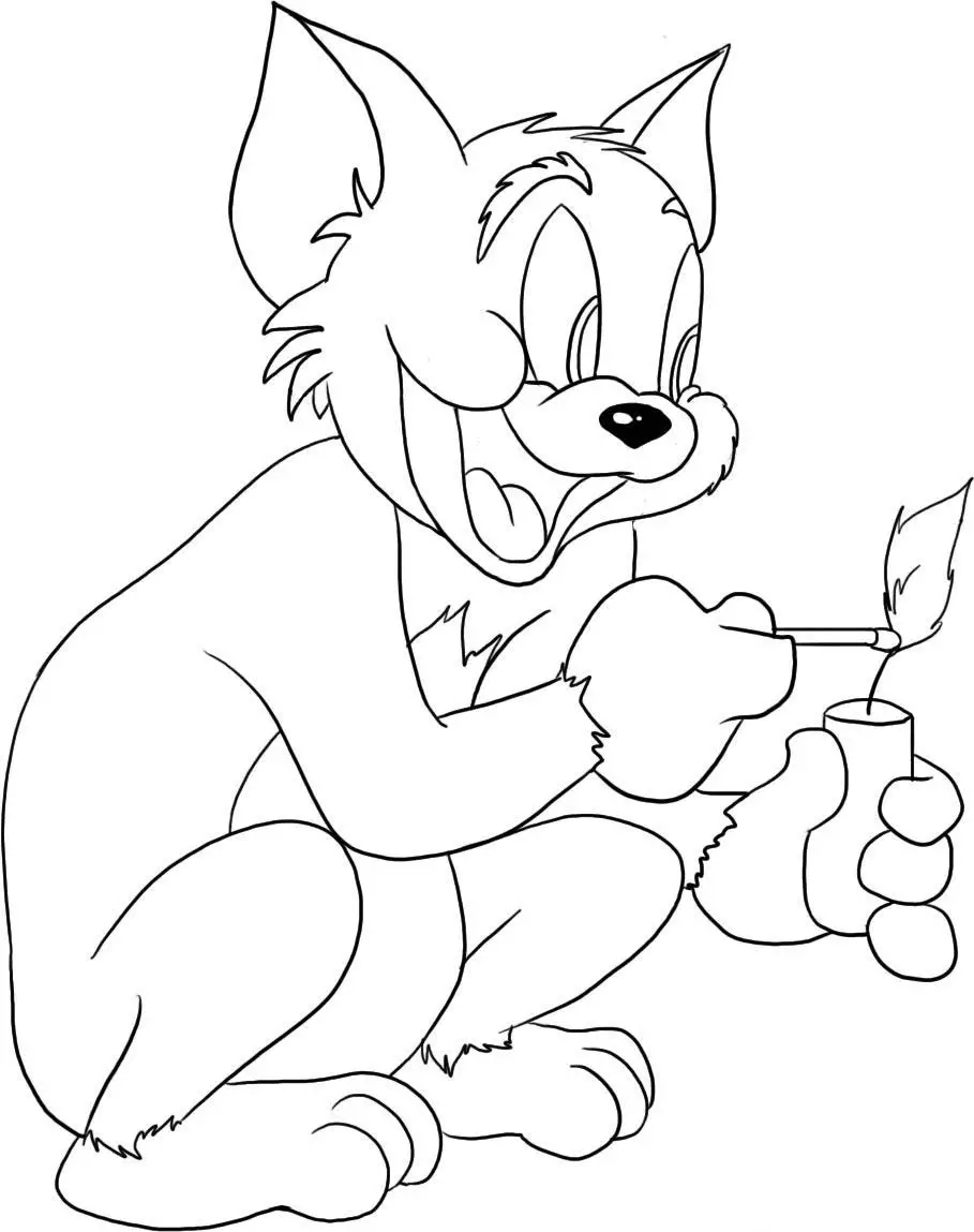 Tom y Jerry para colorear, pintar e imprimir