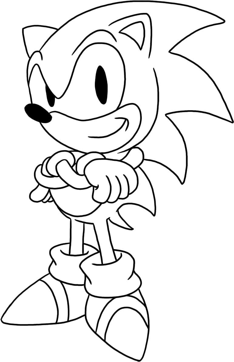 Dibujo de sonic para colorear