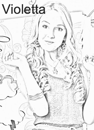 Violetta para colorear