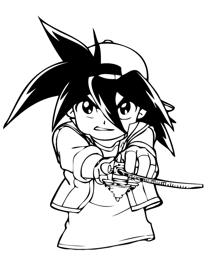 beyblade para colorear