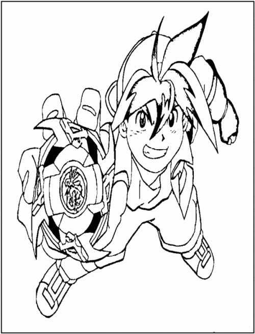 beyblade rock leone para colorear