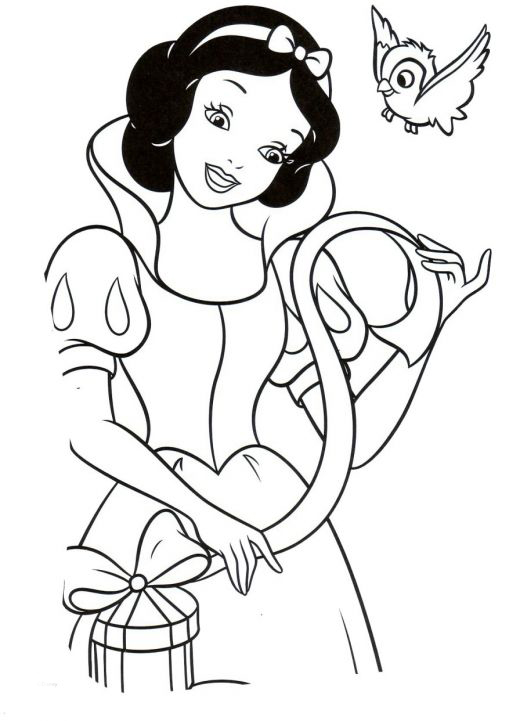 colorear blancanieves