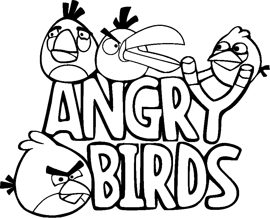 dibujo de angry birds para colorear