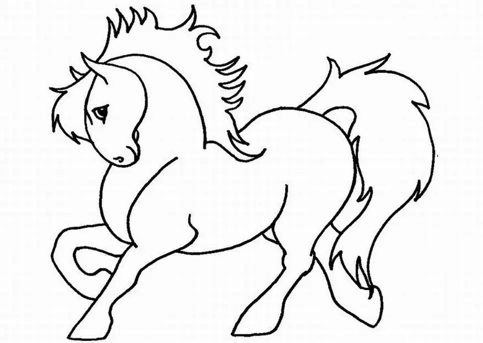 dibujo de caballo para colorear