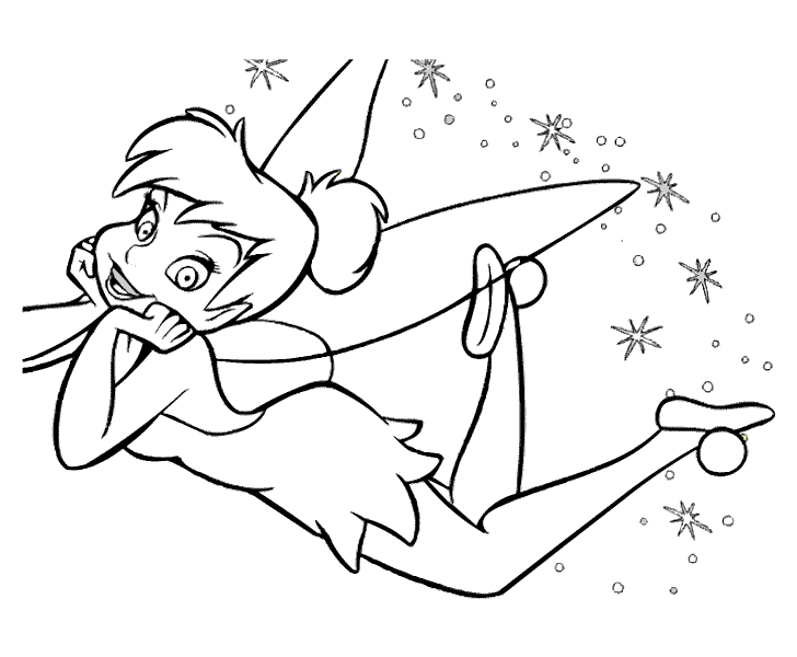 dibujo de tinker bell para colorear