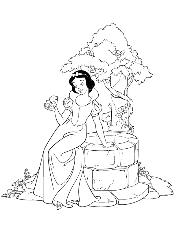 dibujo para colorear blancanieves