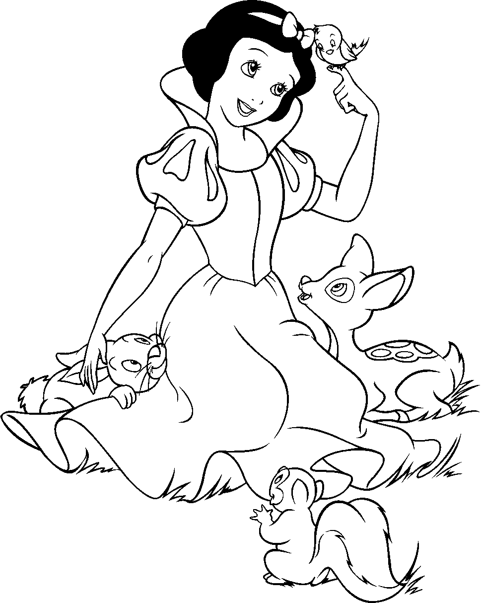 dibujos colorear blancanieves