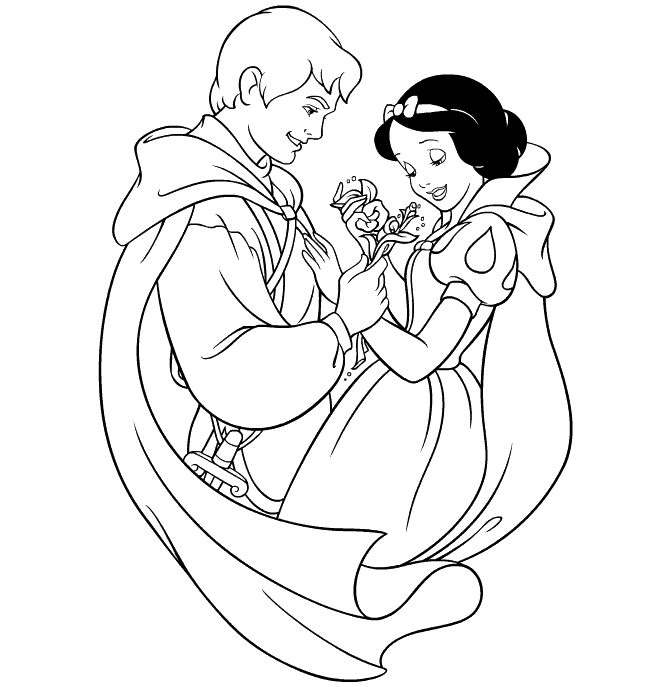 dibujos de blancanieves para colorear