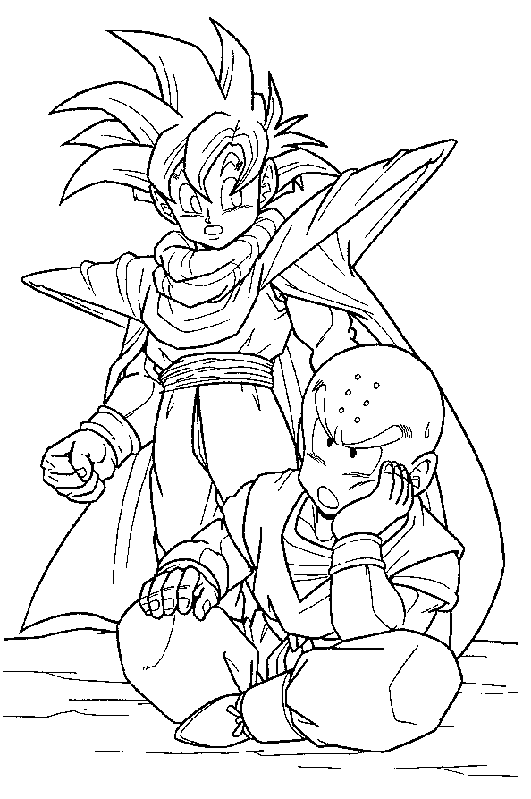 Dragon Ball Z para colorear, pintar e imprimir