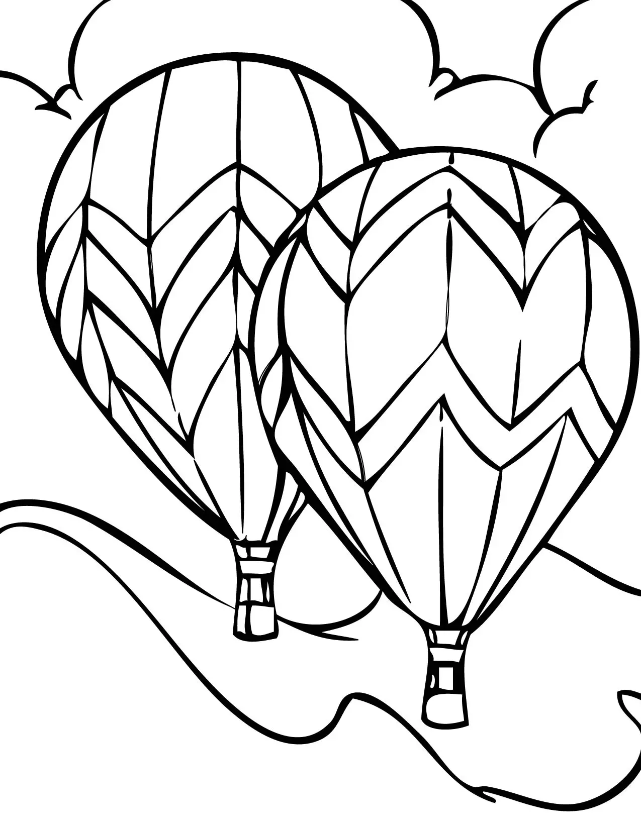 dibujos de globos aerostativos para colorear