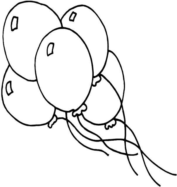 dibujos de globos para colorear