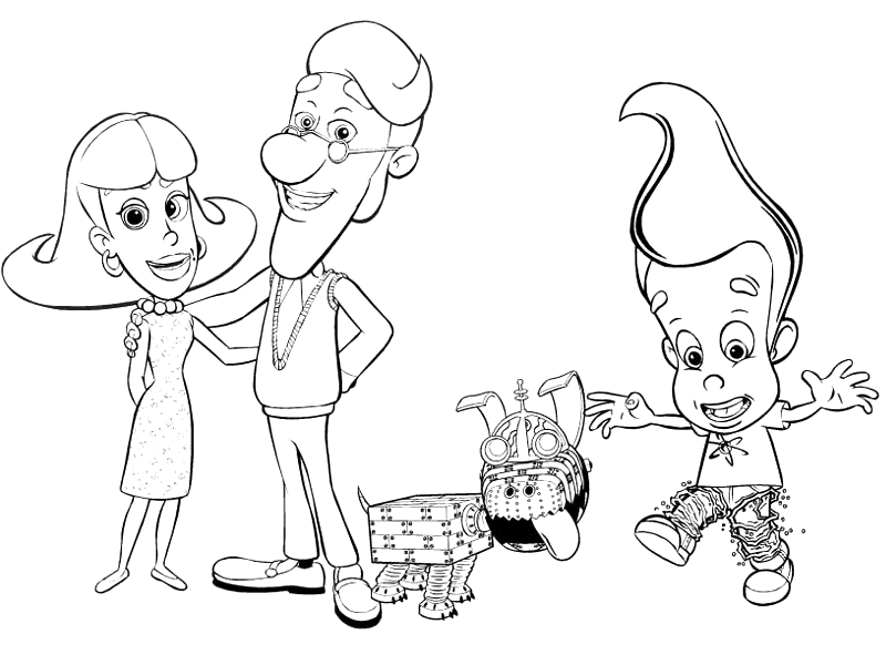 dibujos de jimmy neutron para colorear