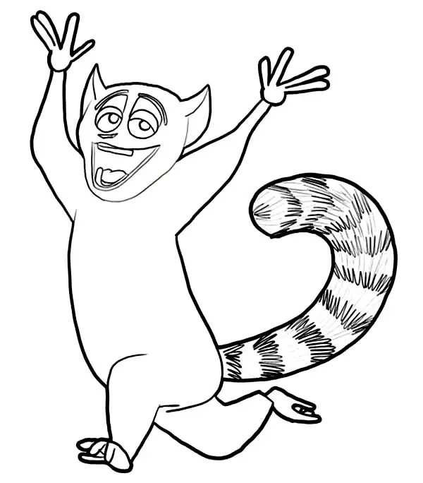 dibujos de lemures para colorear