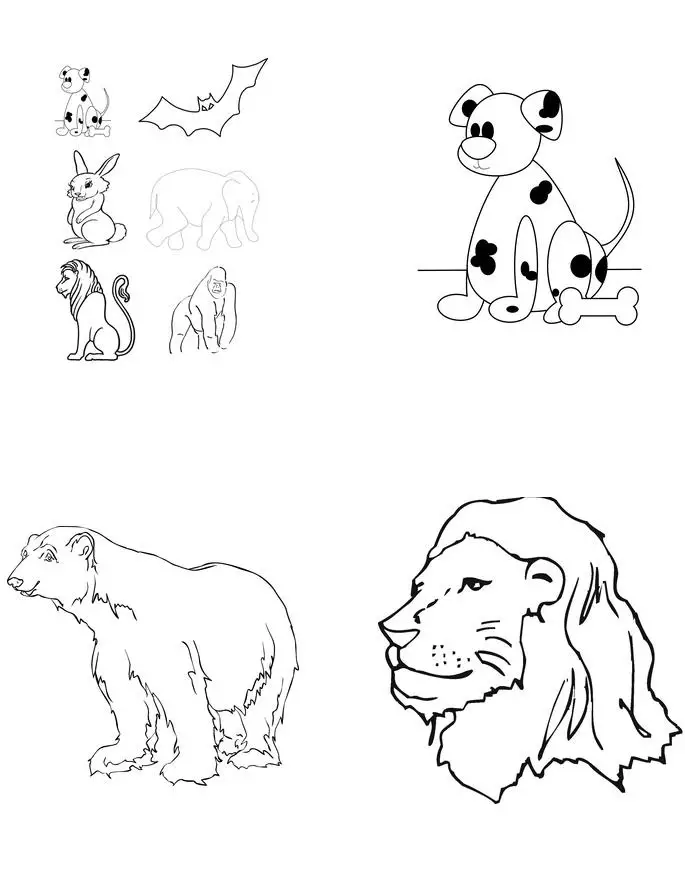 dibujos de mamiferos para imprimir