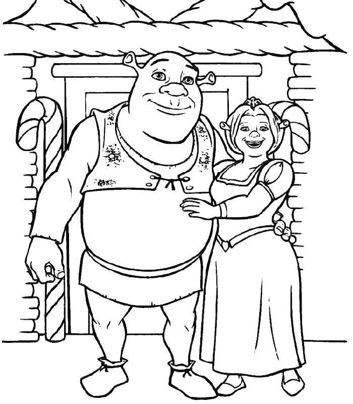 dibujos de shrek para colorear en linea