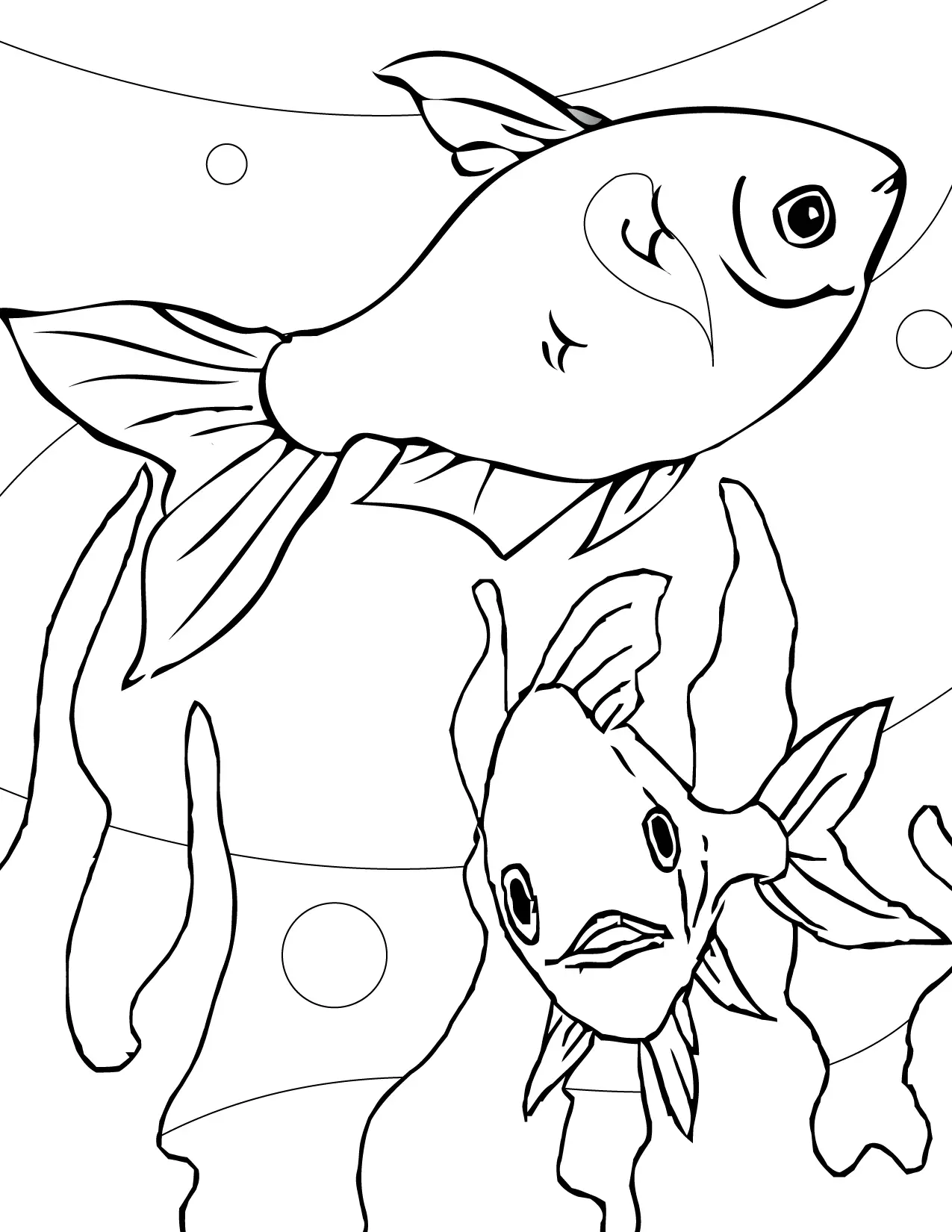 dibujos para colorear acuario