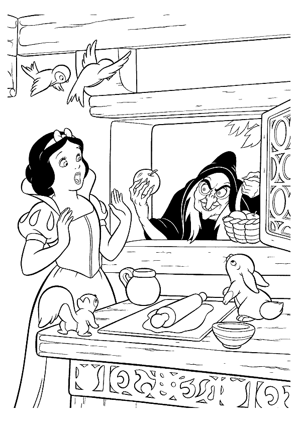 dibujos para colorear de blanca nieves