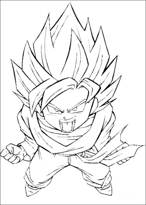 dibujos para colorear de dragon ball gt