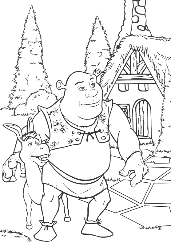 dibujos para colorear de shrek