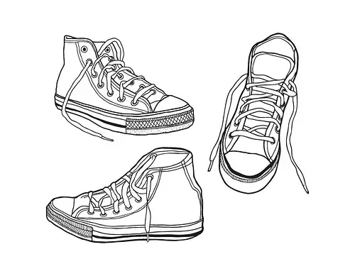 dibujos para colorear de zapatillas