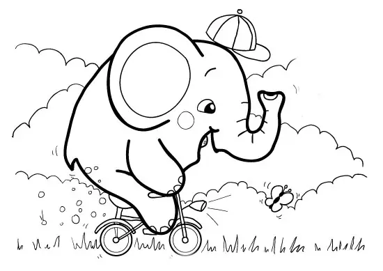 dibujos para pintar bici