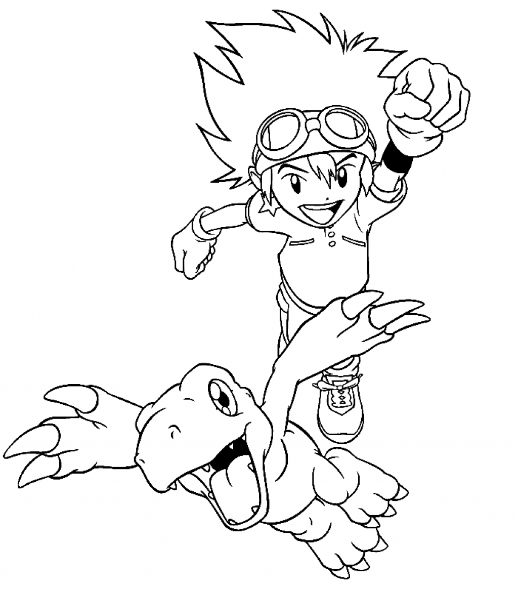 digimon 4 para pintar