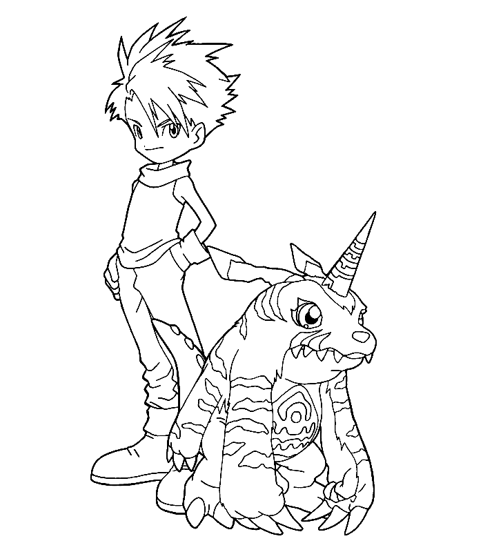 digimon para colorear e imprimir