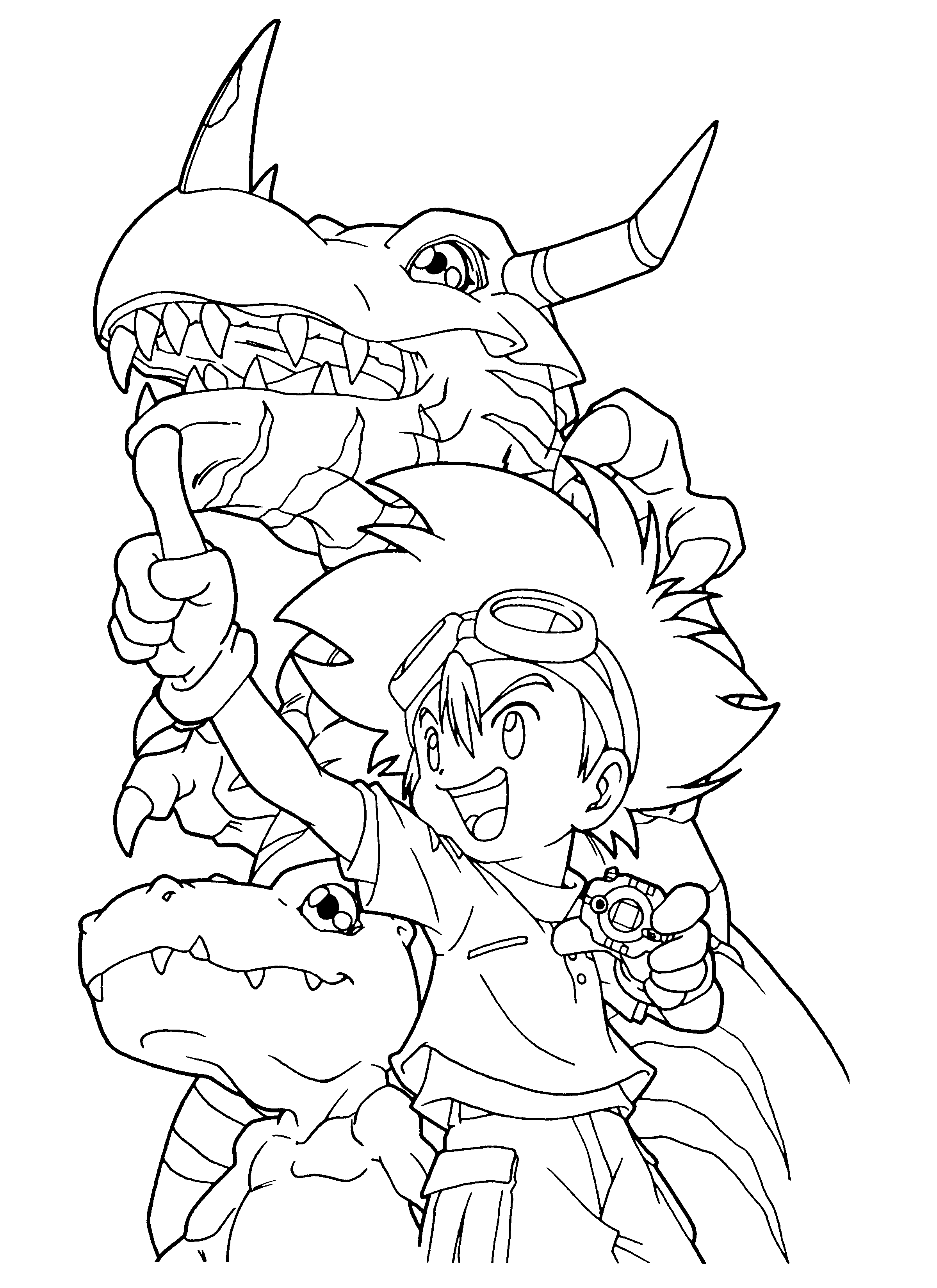 digimon para colorear