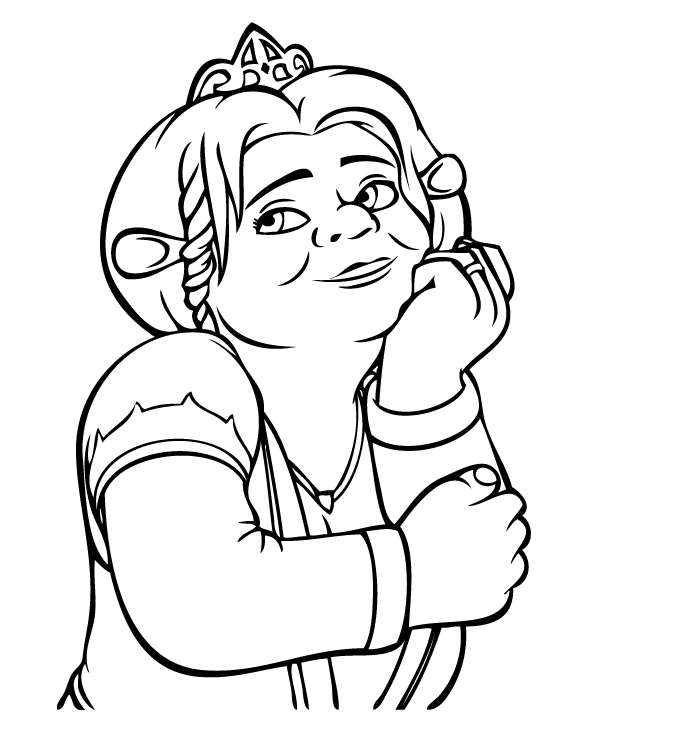 fiona shrek para colorear