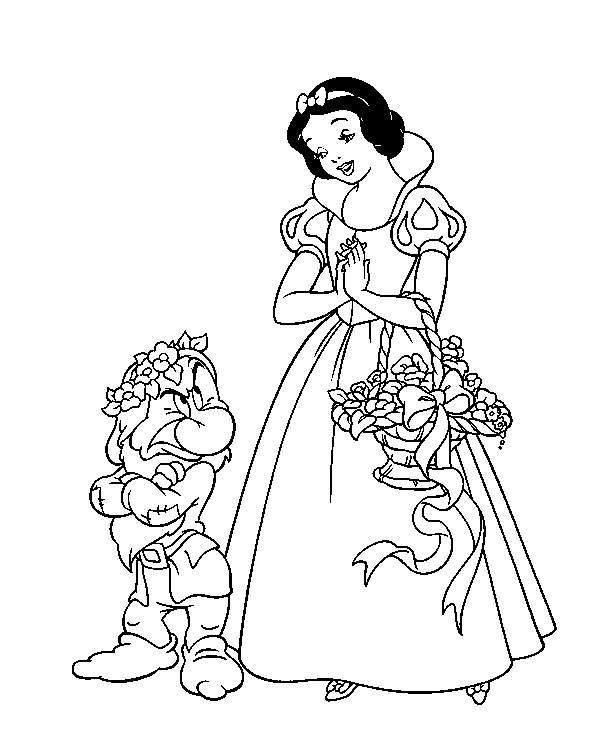 imagenes blancanieves para colorear