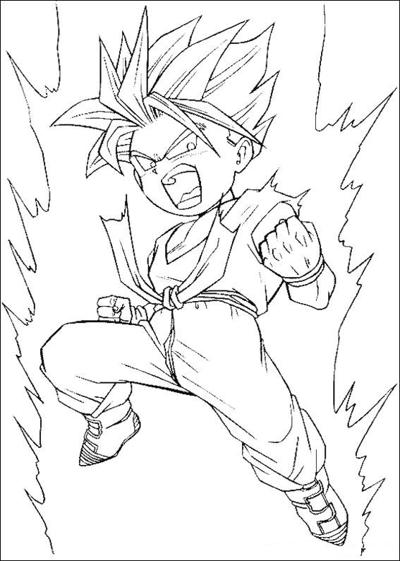 imagenes de dragon ball gt para colorear