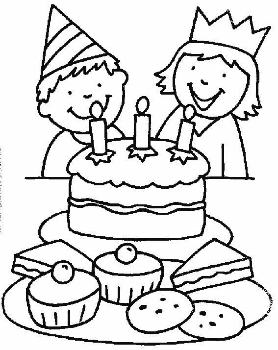 imagenes de pasteles para colorear