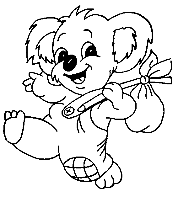 koala para colorear infantil