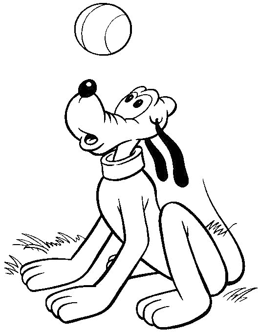 pluto dibujos para colorear