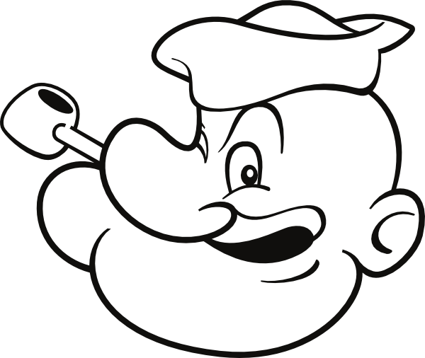 popeye el marino dibujos para colorear