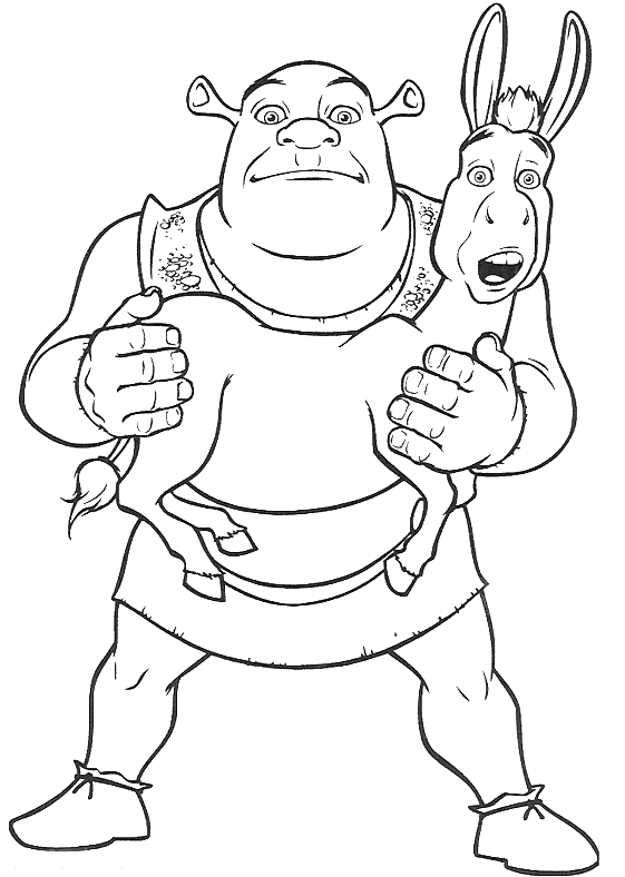 shrek colorear