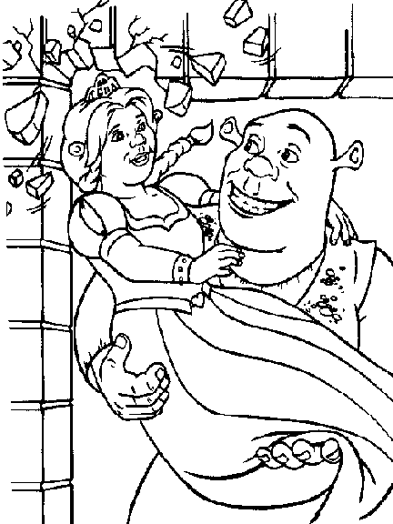 shrek para colorear