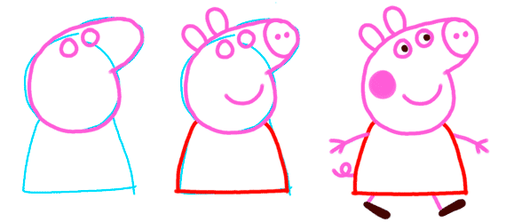 como pintar a peppa pig 01