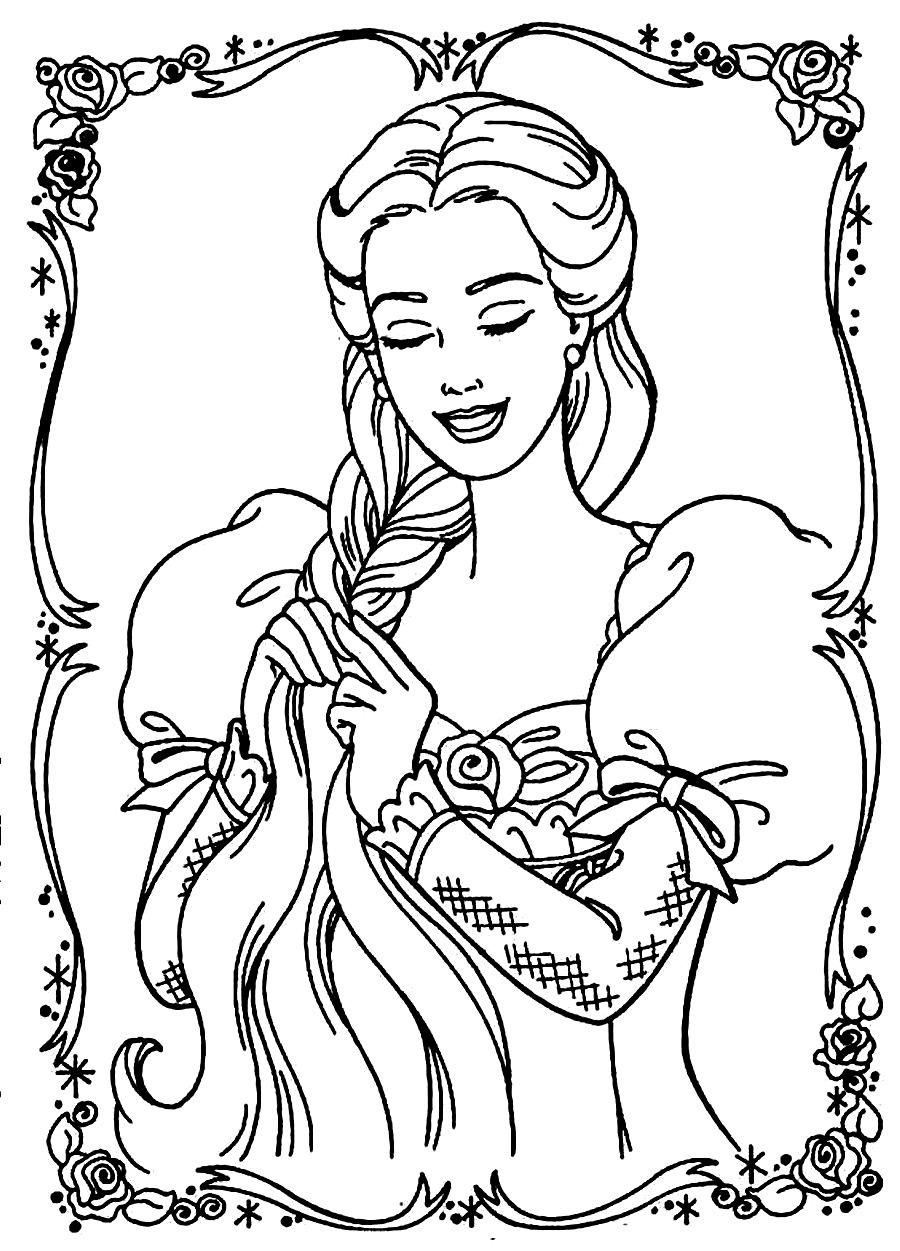 dibujo de barbie rapunzel