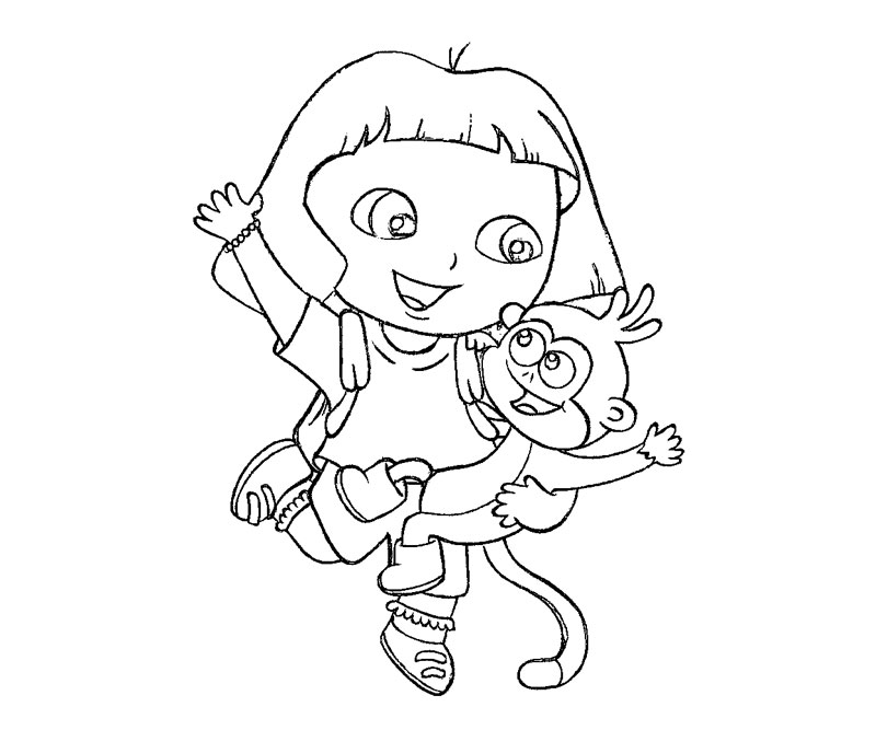 dibujo de dora la exploradora