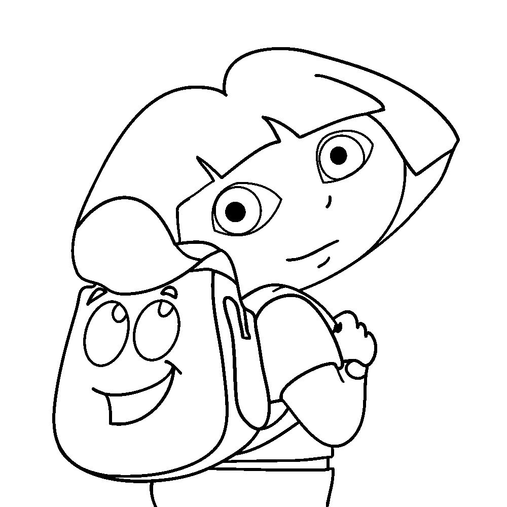 dibujo de dora para imprimir