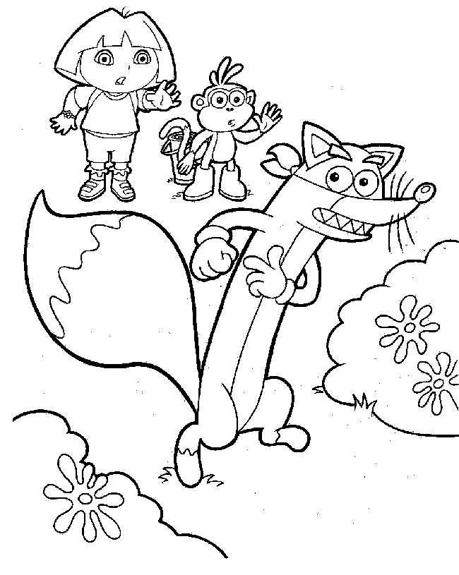 dibujo para colorear dora la exploradora