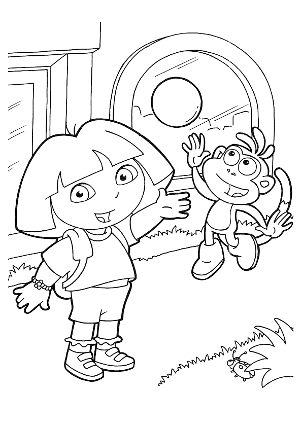 dibujos colorear dora exploradora