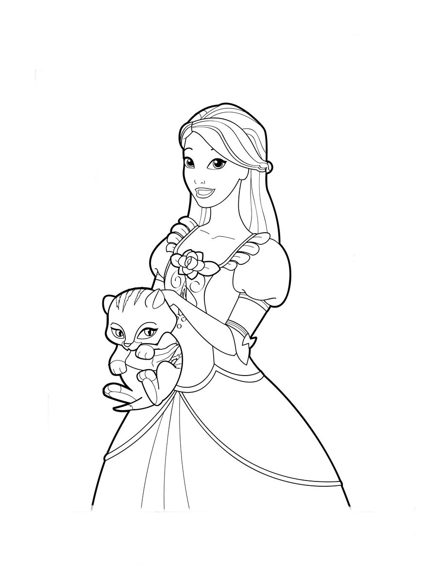 dibujos de barbie princesa para colorear