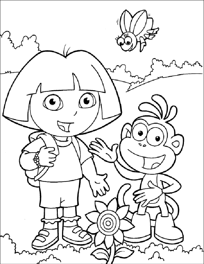 dibujos de dora exploradora para imprimir