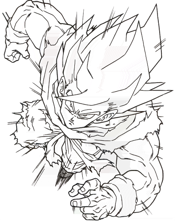 dibujos de goku para colorear