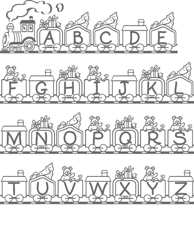 dibujos de letras del abecedario para colorear