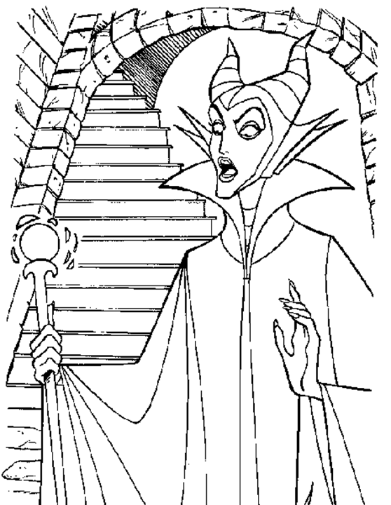 dibujos de malefica para colorear e imprimir