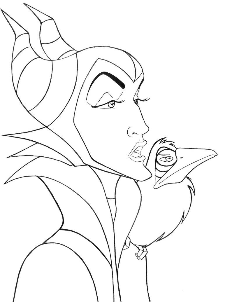 dibujos de malefica para colorear