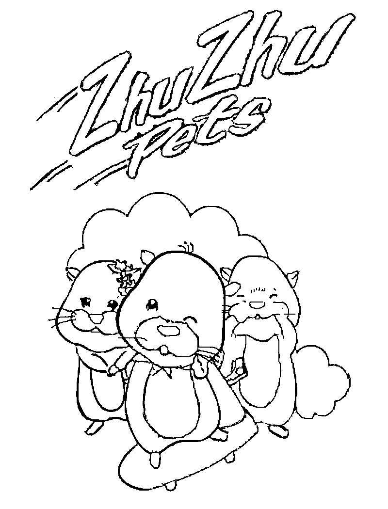 dibujos de zhu zhu pets para imprimir